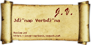 Jónap Verbéna névjegykártya